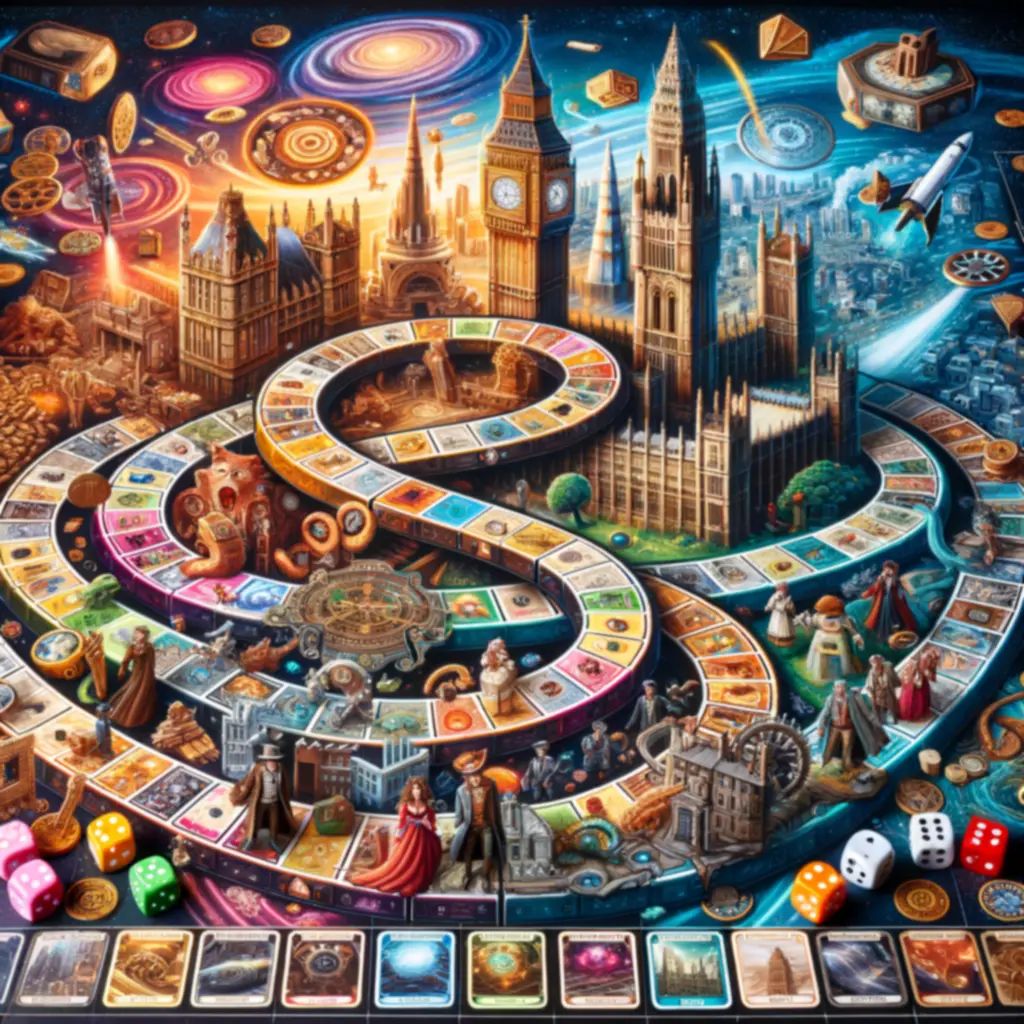 Fantasy board game featuring outer space adventure with London landmarks integration