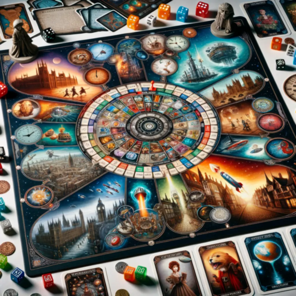 Steampunk board game illustration featuring Victorian-era mechanics and innovative gameplay design